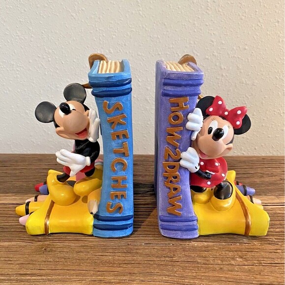Disney Mickey and Minnie Mouse How 2 Draw Sketches Bookends Used - Picture 6 of 16